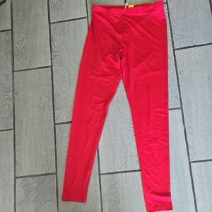 Daisy Red Leggings Size Medium NWT act65‎